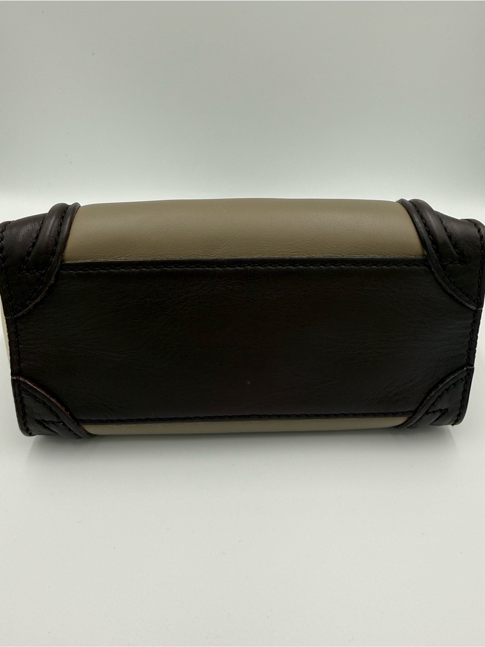 Celine Luggage Nano Tricolor  - Cream, Khaki & Dark Brown - Picture 7 of 9